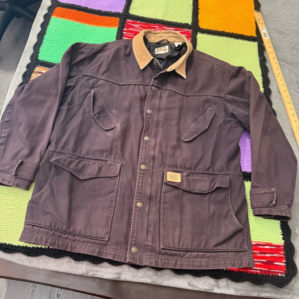 Men's Brown Jacket with Tan Collar